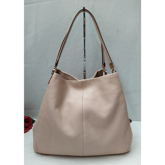 Coach Handbags - Coach Madison Phoebe Dust Pink Leather 3 Compartments Shoulder Bag